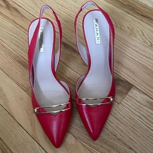 Tahari Red Slingback Heels